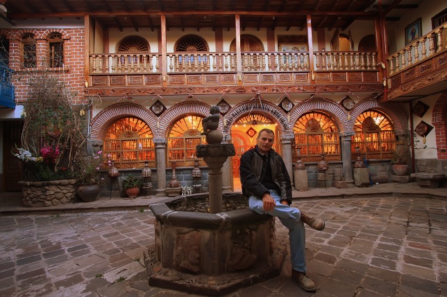 Inside a courtyard in Cuzco