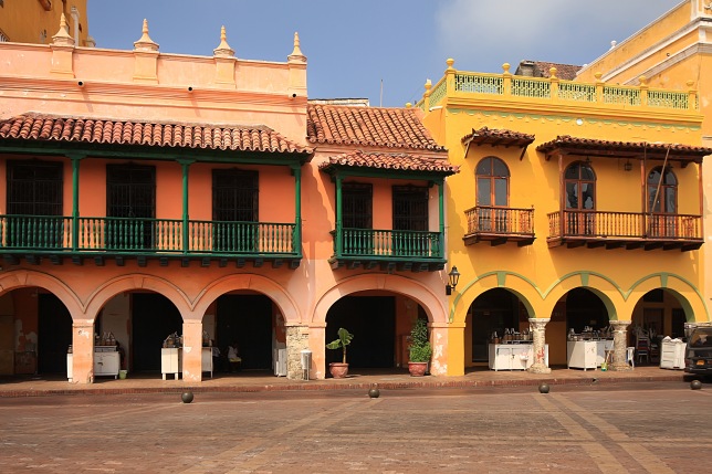 One of the squares in Cartagena